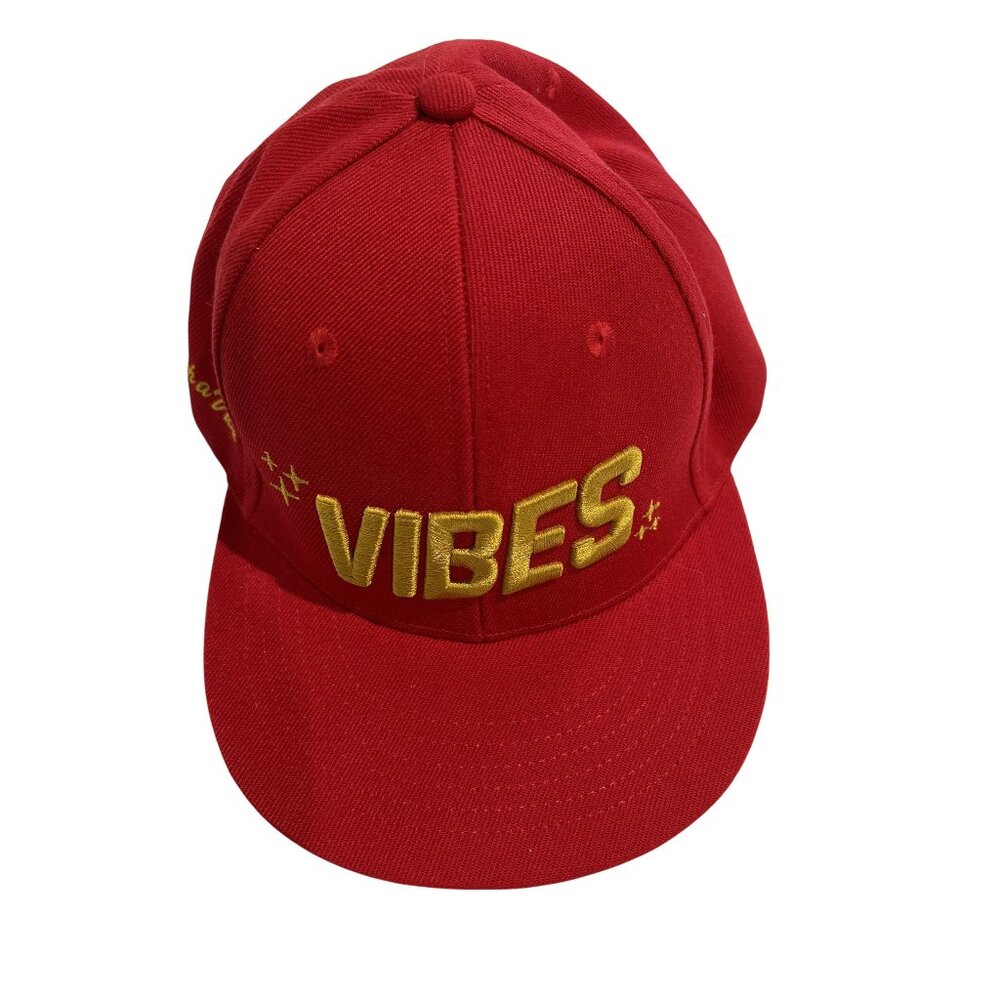 VIBES Snapback Hat in Red